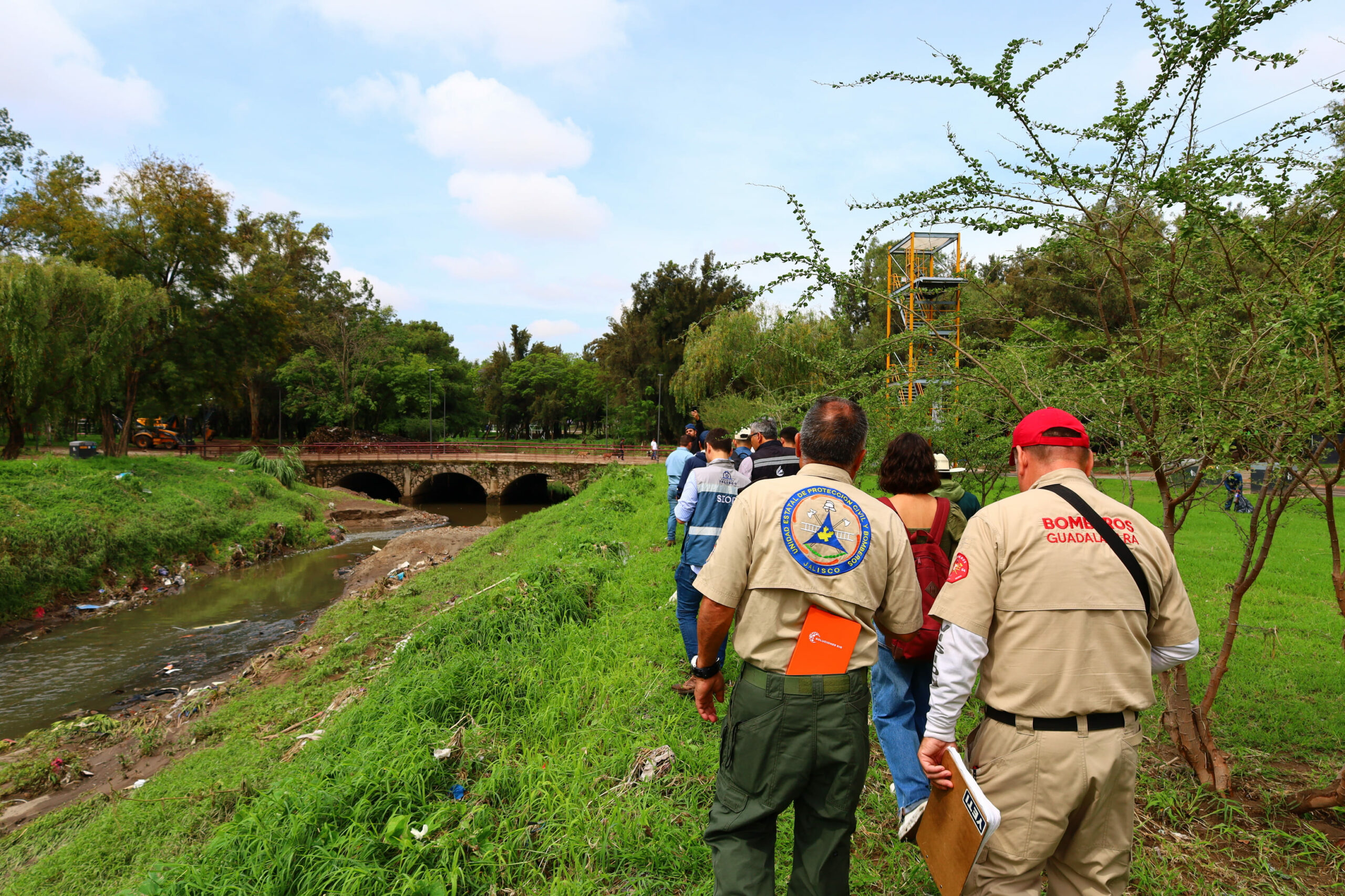 Evalúa AMBU afectaciones del Parque General Luis Quintanar tras tormenta